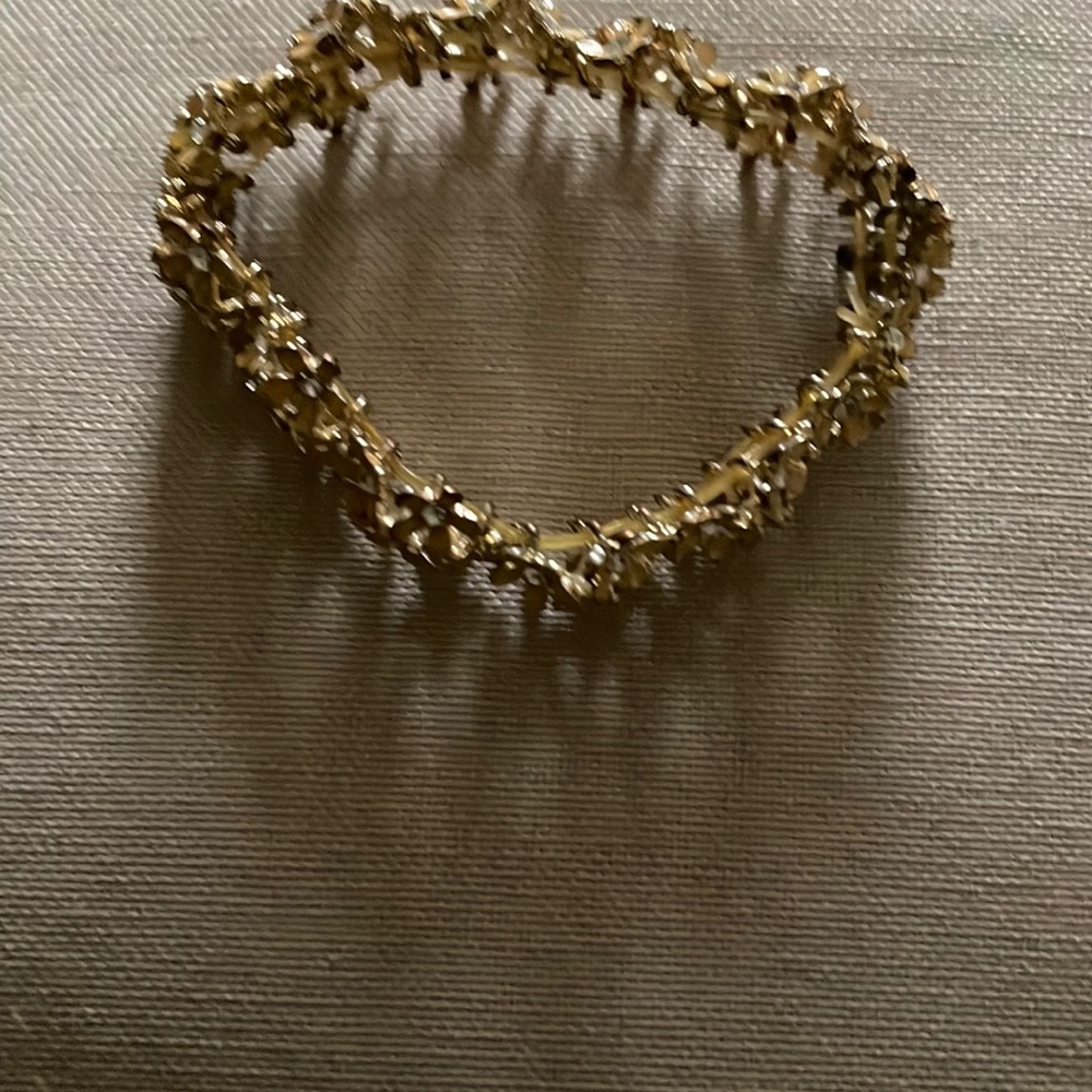 Ornate Flowery Bracelet with CZ
